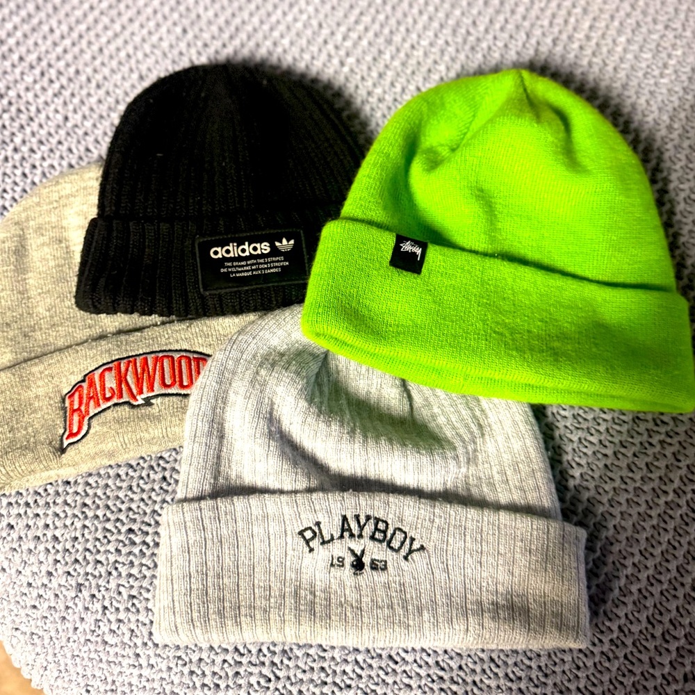 BEANIE BUNDLE - Stussy/Adidas/Playboy/Backwoods (x4) BUY ALL 4 AND SAVE BIG!